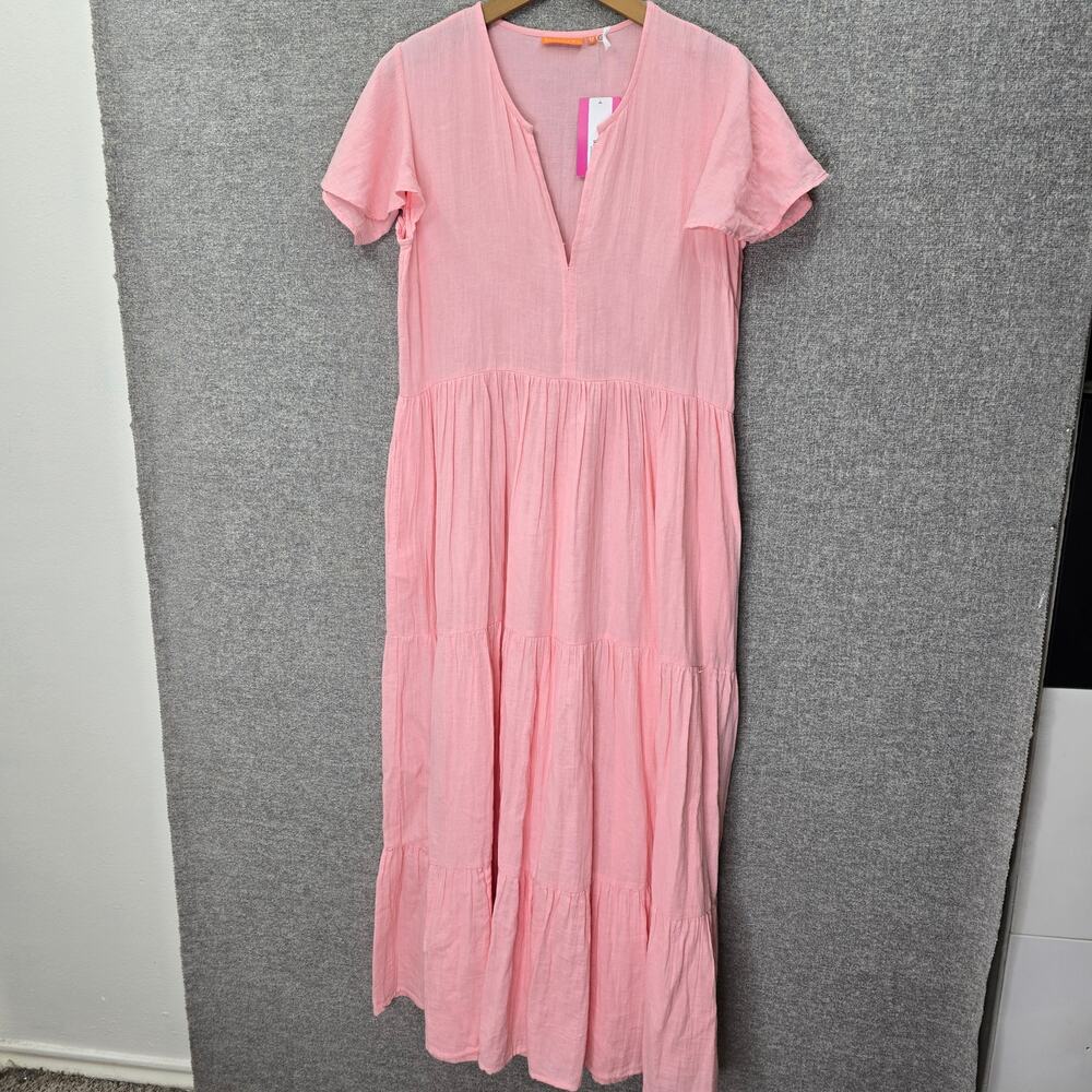OLIPHANT V-NECK MAXI DRESS BAHAMA PINK, SIZE M, NWT $298